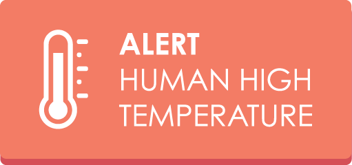 Alert human high temperature